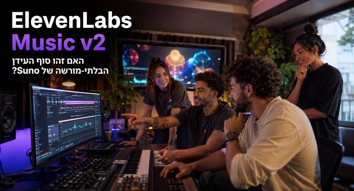 ActMusical's tweet photo. ؜הקרב על הפסקול: ElevenLabs ו-Stability AI משיקות מודלים חדשים.
؜אלטרנטיבה נקייה מזכויות יוצרים, עם ארכיטקטורה פתוחה ושליטה מיקרו בסאונד.
מפיקים, אנשי פרסום ויוצרי תוכן – מפת הדרכים החדשה של האודיו הדיגיטלי כבר כאן.
https://t.co/eAkf8VcFPj
#מוזיקה #אודיו #בינהמלאכותית #הקלטות #AI https://t.co/0qJdwyRRAK