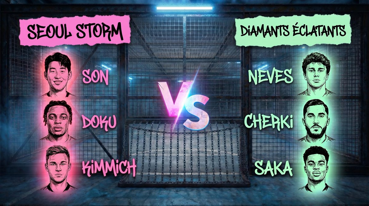 TopMercato's tweet photo. 🔥  Doku d'un côté 🆚 le trio Cherki - Saka - Joao Neves de l'autre.
Non mais c'est quoi ce match de fou !

Du lourd pour le deuxième 8e de finale dans #Lacage

Seoul Storm ⚔️ Diamants éclatants

Pour qui vas-tu décider de voter ? ⬇️ https://t.co/ZZHZkaYn6D