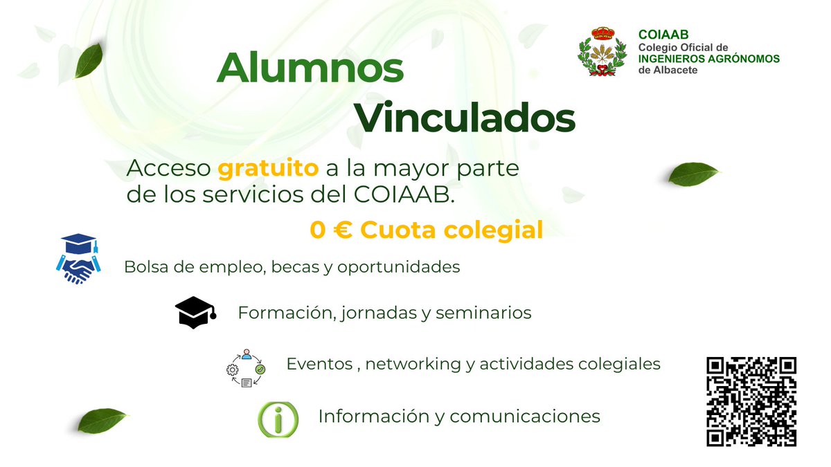 coiaab's tweet photo. Si estudias GIAA o MUIA ¡el COIAAB también es tu casa!  Descubre oportunidades, actividades y ventajas pensadas para ti.
Te esperamos con ilusión en el 𝘾𝙊𝙄𝘼𝘼𝘽

👇👇👇👇👇👇👇👇👇
https://t.co/1XTI7l9vbZ
#Futuro
#Alumno_aVinculado_a
#Gratuito
¡No pierdas esta oportunidad! https://t.co/lGUTiPWV4T
