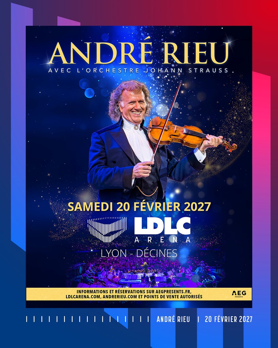 LDLC_Arena's tweet photo. 𝘽𝙄𝙇𝙇𝙀𝙏𝙏𝙀𝙍𝙄𝙀 / @andrerieu à la LDLC Arena c’est le 20 février 2027 ! 🎻

🎫Si tu veux pas le louper, réserve ta place dès maintenant : https://t.co/BC7madreup https://t.co/1wZRm9X8Wk
