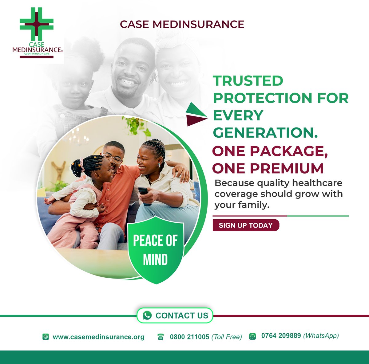 CMedinsurance's tweet photo. Separate medical insurance packages for each family member can be costly.

With Case Medinsurance, family coverage is designed to be more affordable and convenient because we understand the growing burden of medical expenses and the importance of protecting the people you love most.

Visit Case Medinsurance today and discover a healthcare package that keeps your whole family covered with peace of mind.