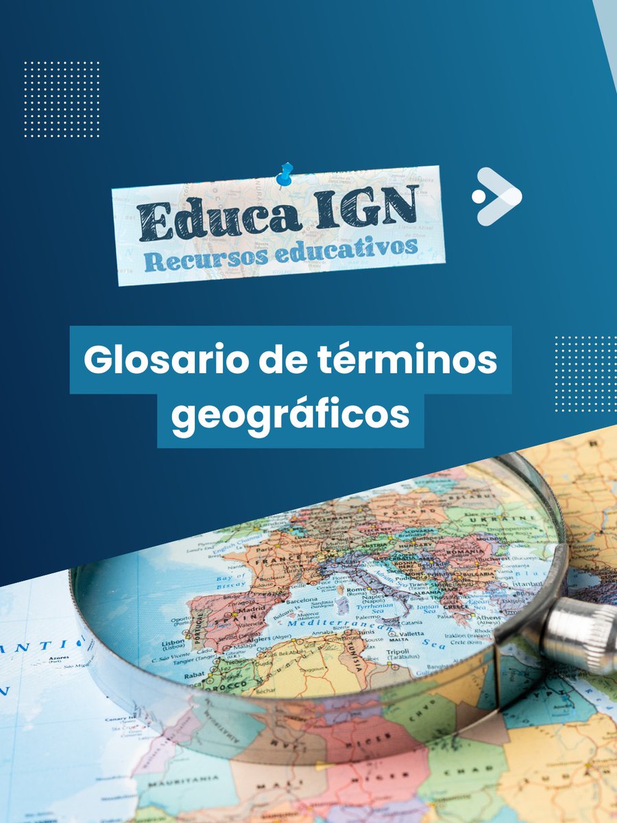 IGNSpain's tweet photo. 🤔 Prepara la #EBAU con el #Glosario de términos geográficos del IGN
📚 Un recurso educativo que te ayudará en la asignatura de Geografía de España para las pruebas de acceso a la Universidad. ️
Encontrarás más de 200 términos acompañados de ejemplos (mapas, fotografías e ilustraciones) que facilitan su comprensión de manera didáctica.
🔗 Accede al glosario aquí:
https://t.co/cRPLFnvfHk
#IGNSpain #CNIG #Selectividad #Geografía #GlosarioGeográfico #RecursosEducativos #GeografíaDeEspaña #EBAU2026 @AGE_Oficial @transportesgob