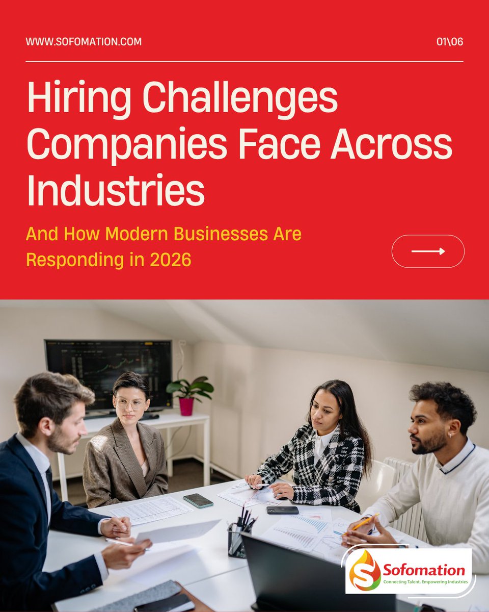 sofomation's tweet photo. 🚨 Hiring challenges are evolving rapidly in 2026.

Read the full carousel &amp; insights on LinkedIn 👇

https://t.co/L6aLpajxe0

#Hiring #Recruitment #FutureOfWork #Sofomation https://t.co/B12Mx2DDNj