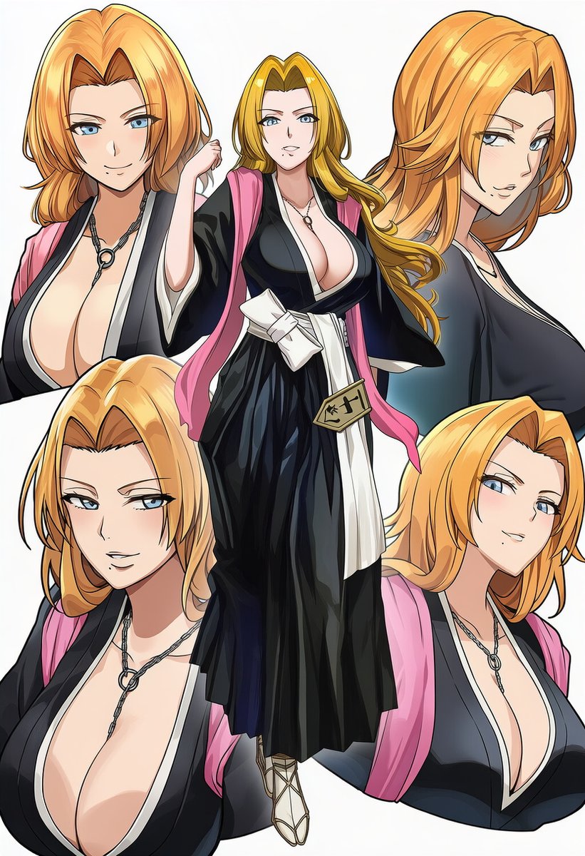 nats723s's tweet photo. 松本乱菊 　                                                                                                                                                                                                                                                                               SFW original anime-style artwork.