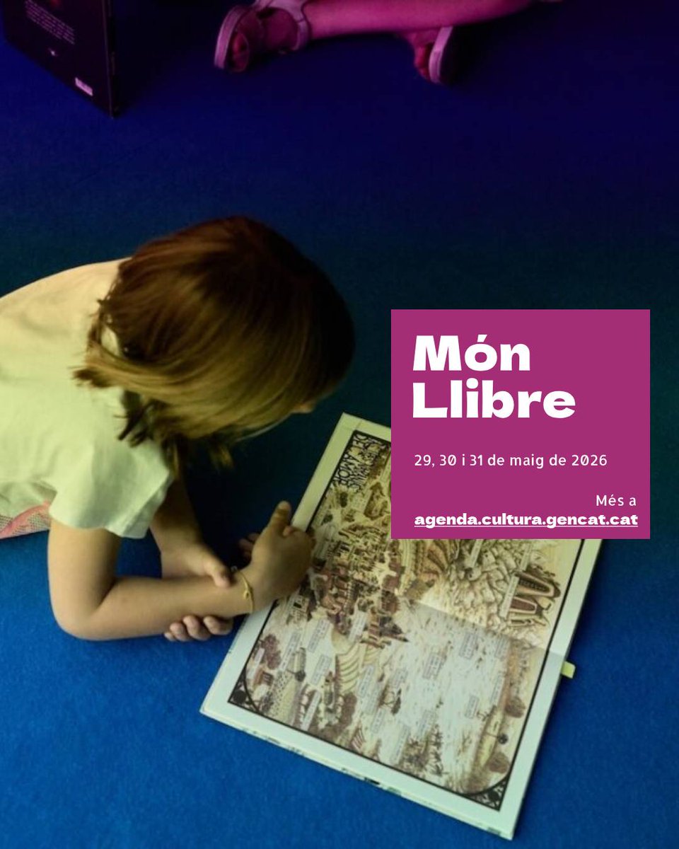 AgendaCultura's tweet photo. 📚 Món Llibre torna amb una edició que reivindica el llibre com a espai físic de ficció i imaginació.

🎨 La programació inclourà tallers, activitats participatives i una exposició immersiva.

📍 CCCB , @MACBA_Barcelona  i @bibcanfabra 
https://t.co/AarunKZU7R https://t.co/zavumFLiv2