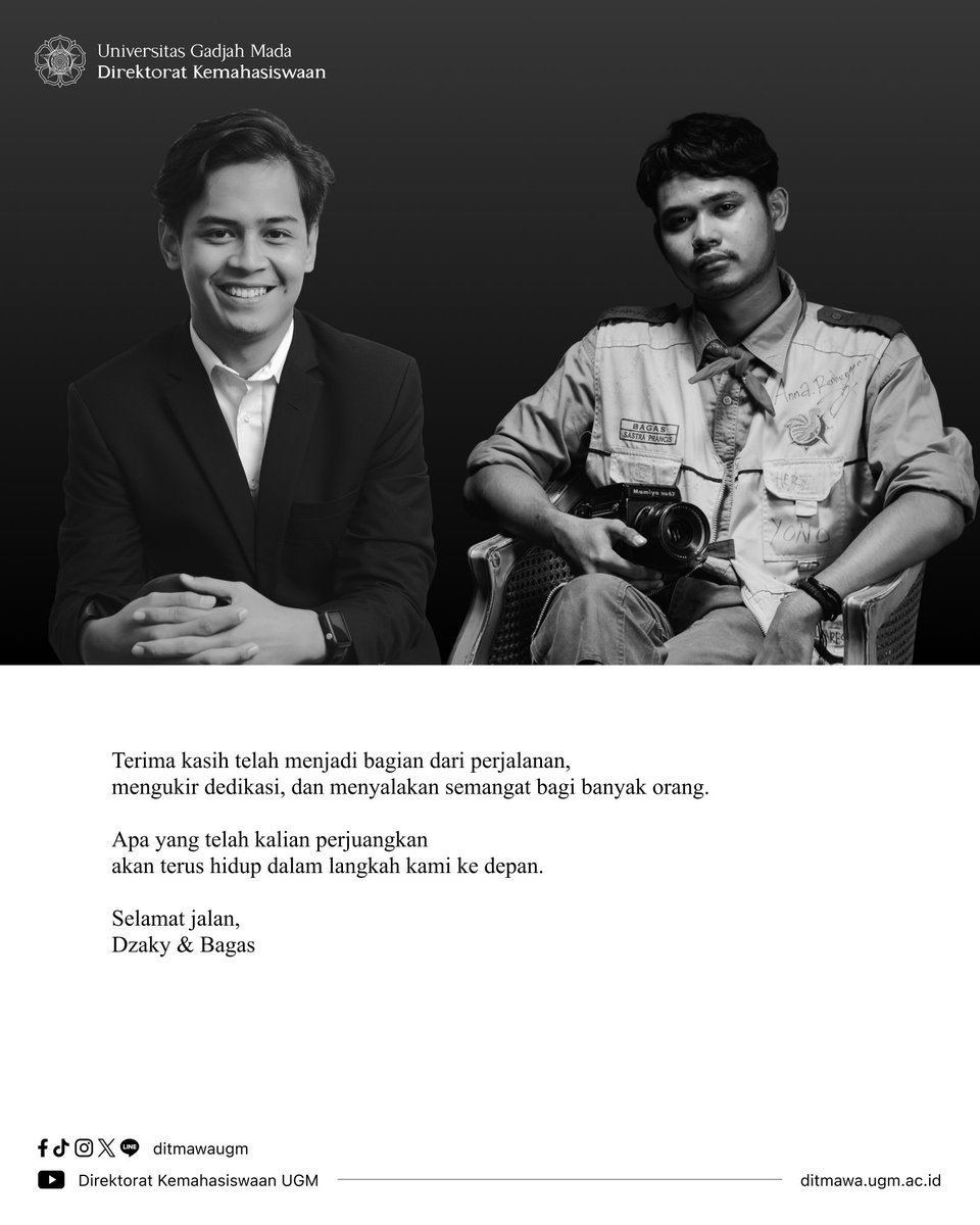 ditmawaugm's tweet photo. Innalillahi wa inna ilaihi raji’un.

Your kindness touched many lives,
and your presence will always be remembered.

Thank you for every story, contribution, and kindness.

Rest in love. https://t.co/fZFaJVHRXJ
