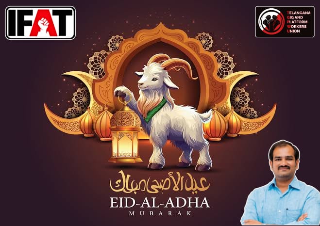 Connect_IFAT's tweet photo. Eid Mubarak to you and your loved ones!

May this blessed Festival of Sacrifice bring peace, happiness, prosperity, and strength to every home. Warm greetings from @Connect_IFAT May this Eid inspire unity, compassion, sacrifice, and solidarity among all workers and their families https://t.co/E00zjK7Kfn