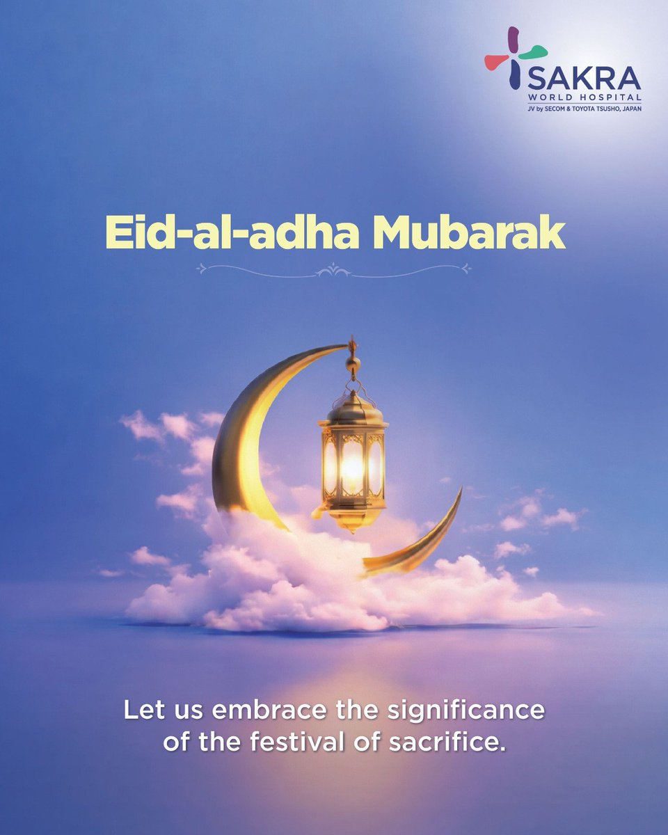 Sakra_Hospital_'s tweet photo. May this Eid remind us of the beauty of sacrifice, obedience, and unwavering faith. 

Wishing you a thoughtful and blessed day.

#Bakrid #EidalAdha #SakraHospital https://t.co/VhUQzdWKL9