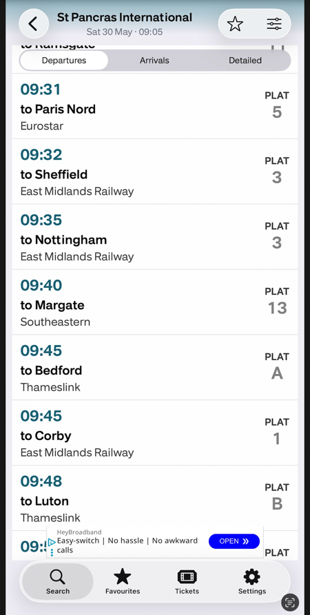 seatsixtyone's tweet photo. The excellent RTT (Real Time Trains) website now has an app! It shows how any British train performed up to 2 weeks ago, shows planned rolling stock for any given train, and shows the *planned* platform so you can be positioned ready, ahead of the scrum (includes Eurostar!) https://t.co/oGuk519sHm