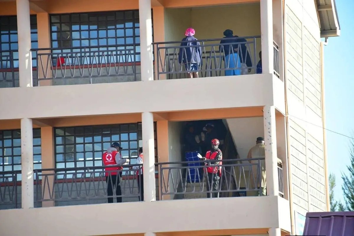 Bossyator's tweet photo. On the fire incident at Utumishi Girls, you realise that most school buildings are designed & built like prisons instead of anticipating situations like fire outbreak by incorporating multiple ladders unblocked exits, outwards-opening doors, fire-resistant building materials like EPS and automated fire suppression systems.. Fire outbreak preparedness is still in pits.

The 4 P's of fire safety are a foundational framework used by emergency services and safety organizations to save lives: Prevention, Planning, Protection, and Practice/Preparedness but our kids are not trained on how well to handle situations like this. All the factors mentioned in the previous paragraph aren't anything if the kids aren't taught to use them. Thats still missing also in our education system.

Lastly,  this school is associated with the Kenya Police and is next-door to Gilgil Military barracks.  Unfortunately from the look of things,  both lack preparedness to handle such situations. The bare minimum is atleast to have fire fighters in such camps for emergency purposes.
