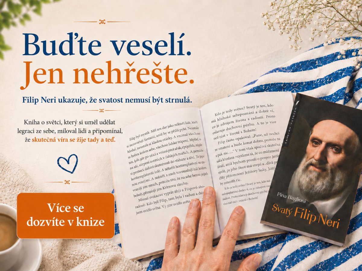 PaulinkyPraha's tweet photo. Světec, kterému radost nebyla cizí. Víte, který to byl?
Sv. Filip Neri proměňoval Řím smíchem, pokorou a láskou — a jeho život je plný překvapivých příběhů. Objevte 20 věcí, které jste o něm možná nevěděli. 👇 https://t.co/8cVS4Q5U8f