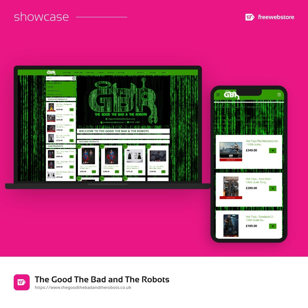 freewebstore's tweet photo. The Good The Bad and The Robots is selling toys and games online at https://t.co/v1p0QzpaD1 - and you could have your own store just like it. #ToysAndGames #SmallBusiness #freewebstore https://t.co/kb4RiVHcC2