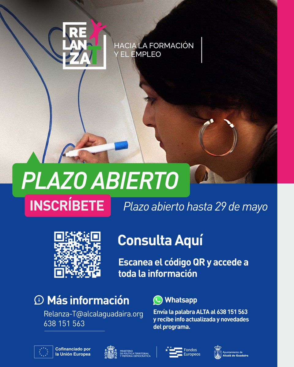 aytoguadaira's tweet photo. Recuerda📢 Últimos días de inscripción #alcaládeguadaíra Mejora tu formación gratuitamente y tendrás más oportunidades de empleo📈 @aytoguadaira Te ayudamos ⬇️
https://t.co/lhgM6sT8qf
#FondosEuropeos #FSE #FSEplus #FondoUE_Esp #FondosEuropeosEnEspaña #EFESO https://t.co/dU4Mim9ETj