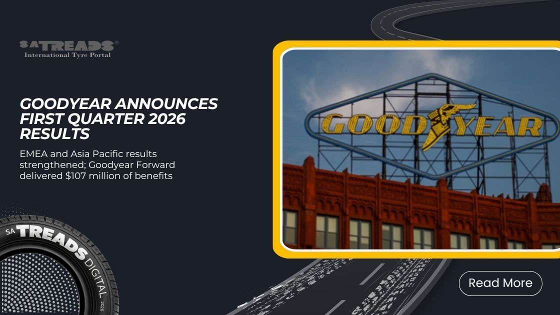 SATreads's tweet photo. #Goodyear Announces First Quarter 2026 Results

EMEA and Asia Pacific results strengthened; Goodyear Forward delivered $107 million of benefits The Goodyear Tire &amp; Rubber Company (NASDAQ:GT) reported first quarter 2026 results today

https://t.co/g3sUxIqk0H https://t.co/9dSdCwkbjU