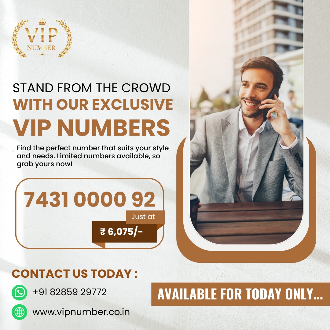 vipnumber315's tweet photo. We’re offering exclusive deals on premium mobile numbers .

Visit our website https://t.co/7LCXj1dZ1G to place your order or contact us at "info@vipnumber.co.in"

#vipnumber #chosenumber #fancynumbers #PremiumNumbers #vipnumberstore https://t.co/gJ3LTyhHap