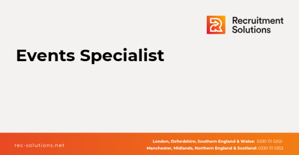 Recsol's tweet photo. Apply now! Events Specialist - #Didcot. https://t.co/Se9J1UjCfu https://t.co/0cXGD5YnMk