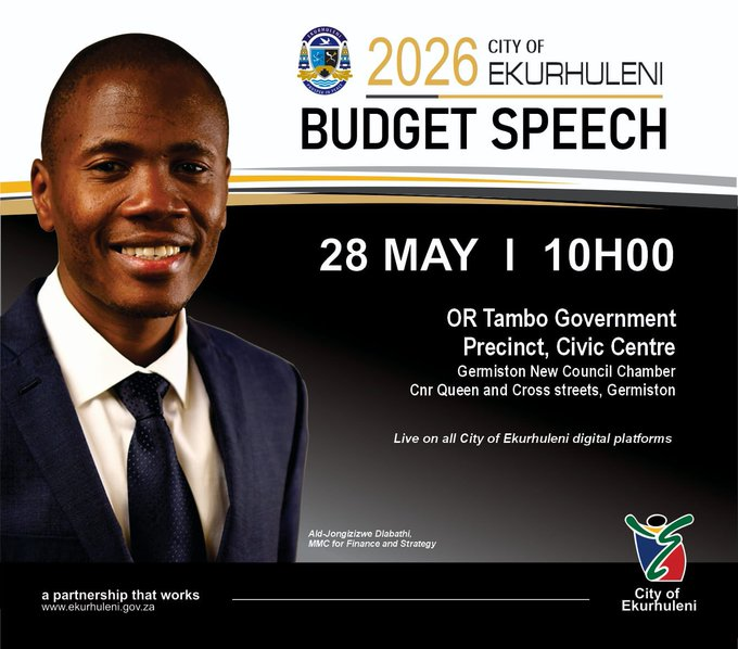 _NombuleloM's tweet photo. A city’s budget shapes its future.

Today’s presentation is expected to outline how Ekurhuleni plans to invest in development, maintain essential services and stimulate local economic growth.

#CoEBudget2026 #CityOfEkurhuleni BudgetSpeech2026 ServiceDelivery https://t.co/Fzrw4BhUNn