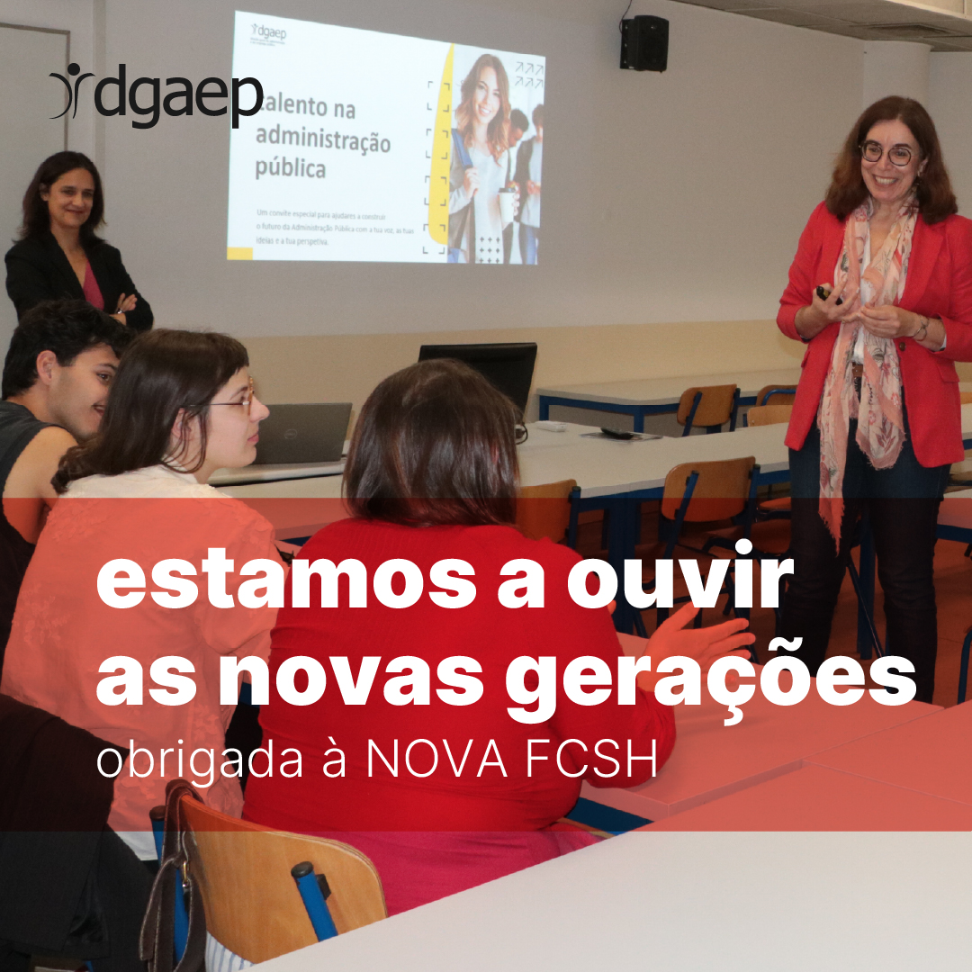 DGAEP_PT's tweet photo. A DGAEP promoveu mais um momento de proximidade com estudantes universitários, desta feita na Faculdade de Ciências Sociais e Humanas da NOVA.

Queremos ouvir as ideias e as ambições de quem olha para o futuro com vontade de participar e contribuir.

👉https://t.co/pHrSsCfoxG https://t.co/kNXqD4ReTN