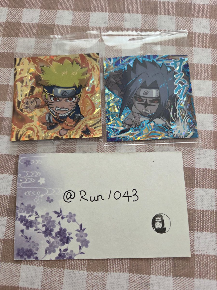 Run1043's tweet photo. 【交換】NARUTO忍界シールウエハース

譲:画像1枚目
求:vol.5 うちはイタチ（N）、イタチ&amp;鬼鮫（R）

譲:画像1枚目、2枚目
求:vol.5 サスケ&amp;イタチ（CR）、シークレット

比率違い可能。郵送での交換希望です。よろしくお願いいたします。 https://t.co/XVw7xcih0S