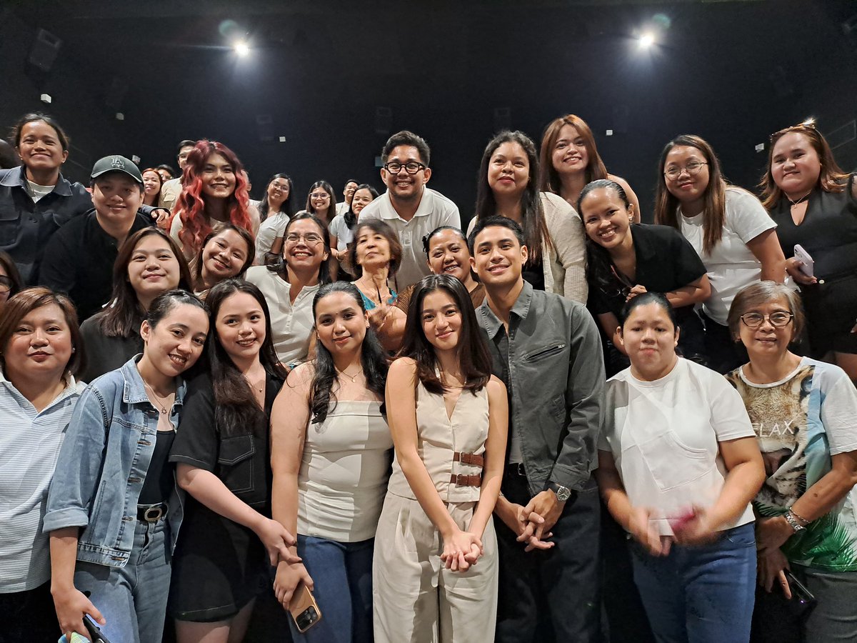 StarCinema's tweet photo. Donny Pangilinan and Belle Mariano at the Blockcreening of Bellelievers. ✨

📍 SM North The Block Directors Club 1

🎟️ Get your tickets now and experience Tayo Sa Wakas! Visit https://t.co/GWCheUrvn0 🎟️

#TayoSaWakas — a 33rd anniversary offering from Star Cinema and a film by Cathy Garcia-Sampana starring Donny Pangilinan and Belle Mariano.

NOW SHOWING in cinemas nationwide.