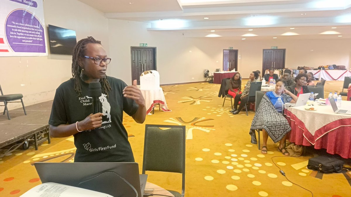 KoyokoyoButeme's tweet photo. Day 3 of the @GirlsFirstFund convening: story based group presentations on our interventions on Ending Child Marriage. RTL &amp; 3 other organisations from Agago, Gulu &amp; Lamwo formed the northern group.
I presented on behalf of our group &amp; nailed it! 🤗

That's #RugbyTacklingLife 💜 https://t.co/ngNUL55xxL