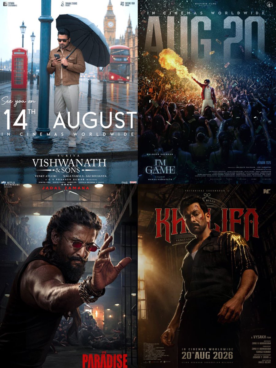 AkashSuriya_FC's tweet photo. Perfect Weekend for Cinema Lovers❤️

#VishwanathAndSons https://t.co/tkOO4n5MRe