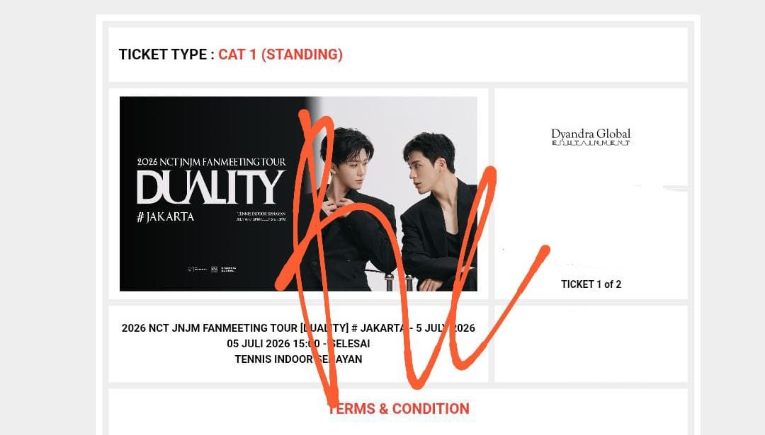 bearightly's tweet photo. WTS // WANT TO SELL

JNJM FANMEETING [DUALITY] in Jakarta

CAT 1 (Weverse) - Day 2 

💰 4.500.000/tix

✅ Nego, COD
✅ Dibantu sampai tiket fisik

t. wts jual sell tiket jeno jaemin duality jkt tendor add show cat 1 nctzen dreamzen nct d2 5 juli
#NCTJNJM_DUALITY_IN_JAKARTA https://t.co/BCnc9dTjJL