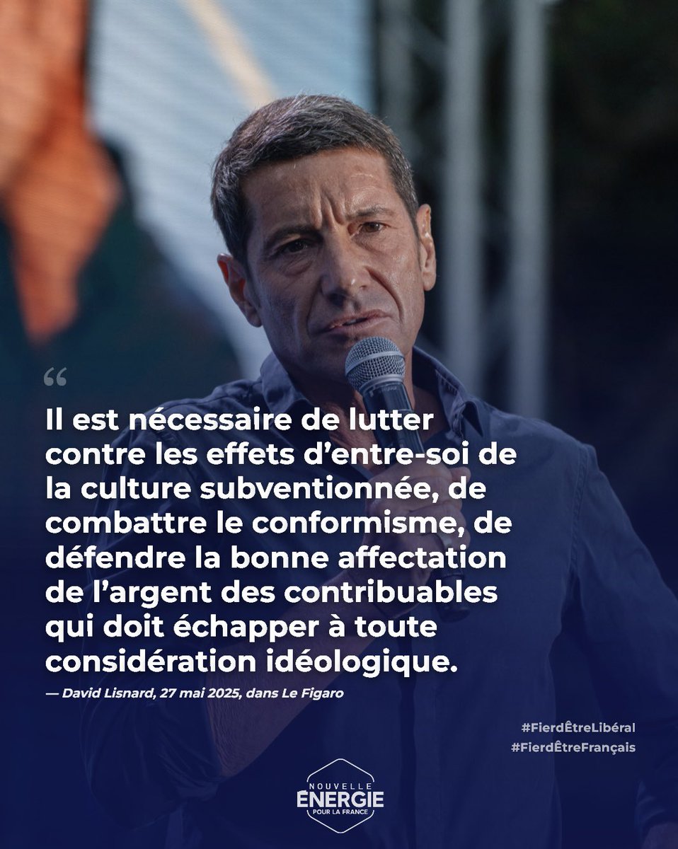 Nouv_Energie's tweet photo. « Une politique culturelle ambitieuse ne doit pas être un chèque en blanc donné à un microcosme »

👉 Retrouvez la tribune de @davidlisnard dans @Le_Figaro : 

https://t.co/6XA14AnATt https://t.co/2Gf6rMGGut