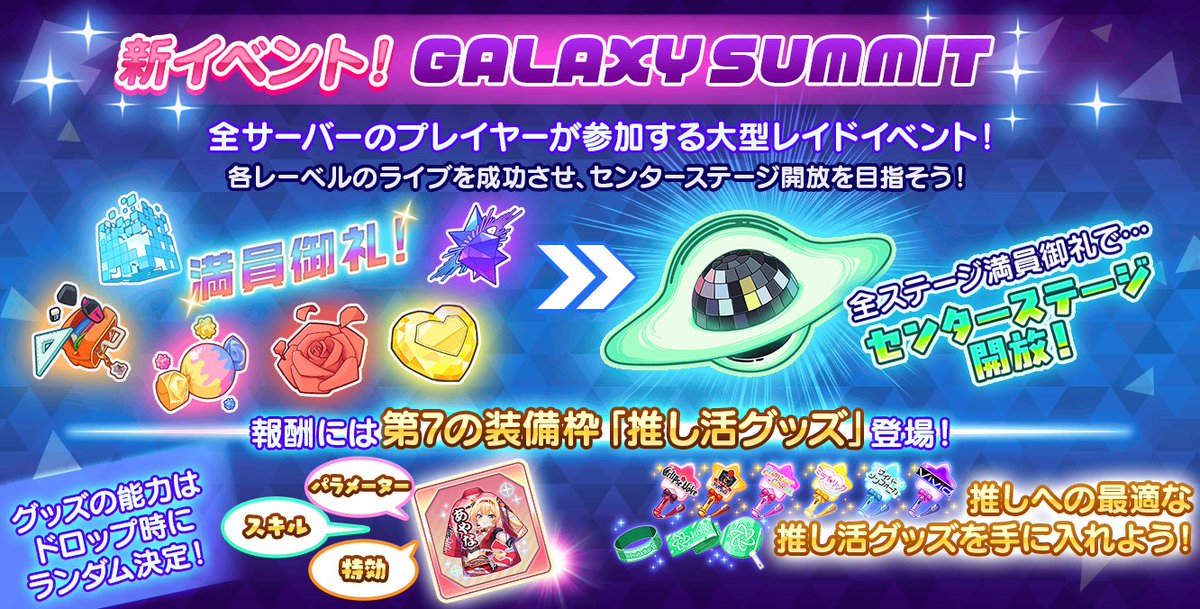 ┏━━━━━━━━━┓ GALAXY SUMMIT💥 ┗━━━━━━━━━┛ 大型