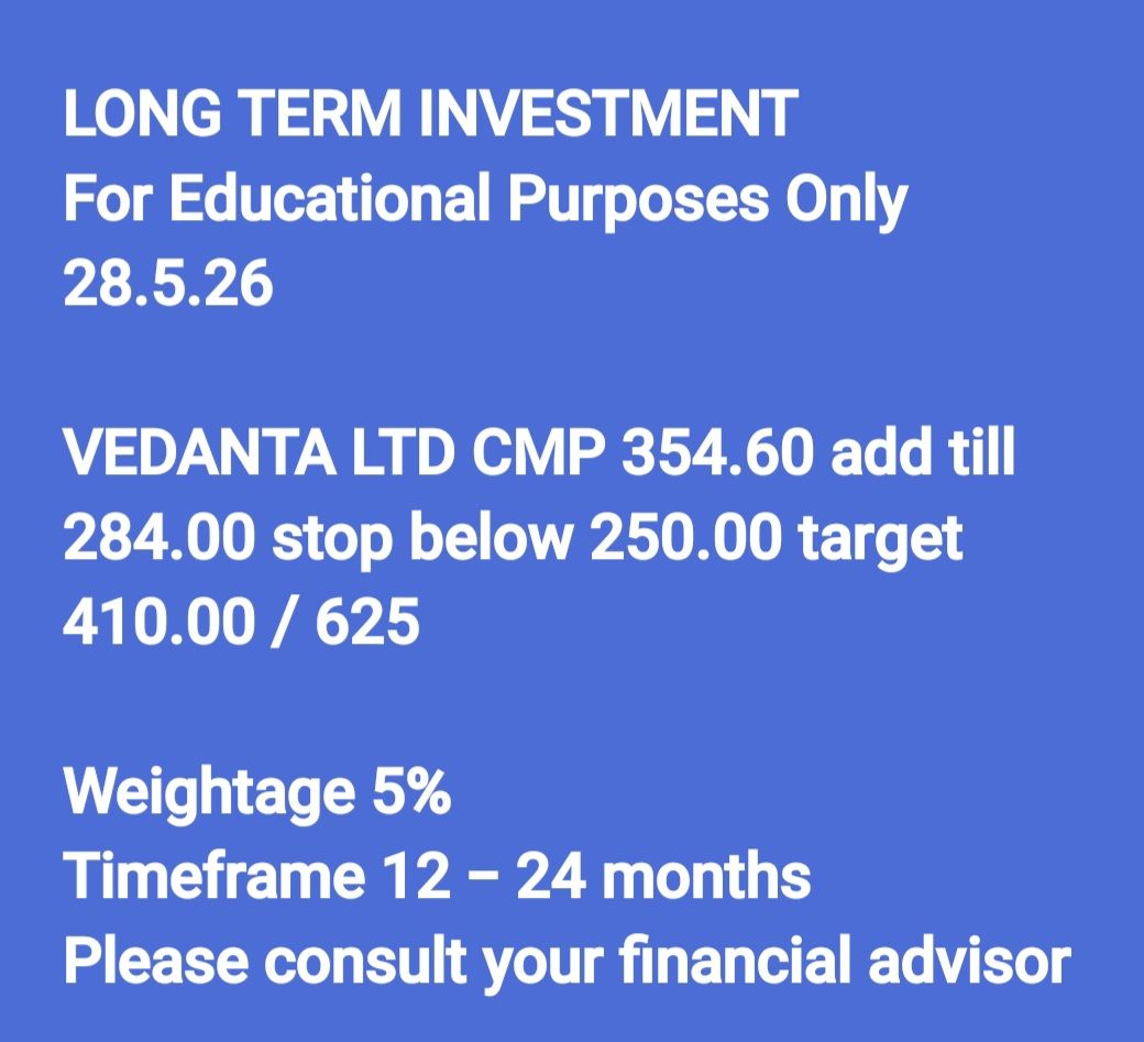 bsridhar00's tweet photo. LONG TERM - VEDANTA
#FRESHENTRY https://t.co/FgIVFsNqhH