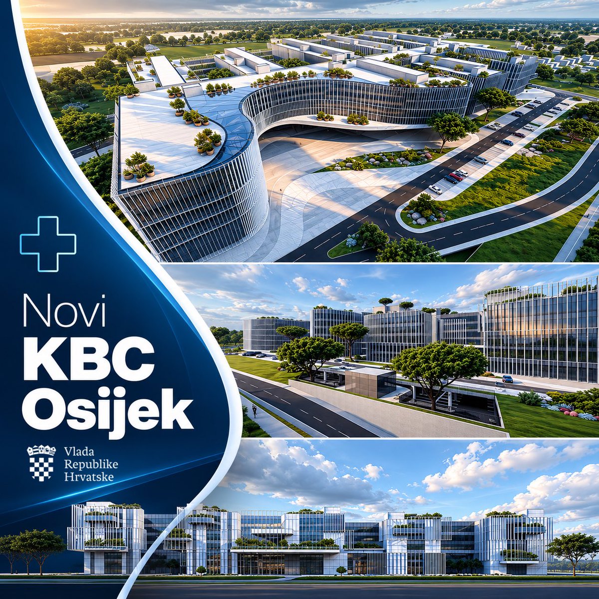 ivananusic12's tweet photo. Na današnjoj sjednici @VladaRH donijeli smo zaključak o financiranju i potpori izgradnji novog KBC-a Osijek vrijednog više od 800 milijuna eura, čime započinje realizacija najvećeg projekta u povijesti istoka 🇭🇷!

Zahvaljujem predsjedniku Vlade RH @AndrejPlenkovic , potpredsjedniku Branku Bačiću, ministrici zdravstva Ireni Hrstić, županici OBŽ @natasa_tramisak , gradonačelniku Osijeka Ivanu Radiću te svim uključenim institucijama koje su tijekom proteklih 8 godina podržavale ovaj povijesni projekt za Osječko-baranjsku županiju.

Novi KBC Osijek bit će jedna od najmodernijih zdravstvenih ustanova u jugoistočnoj Europi koja će značajno podići standard i dostupnost zdravstvene skrbi stanovništvu istoka Hrvatske.