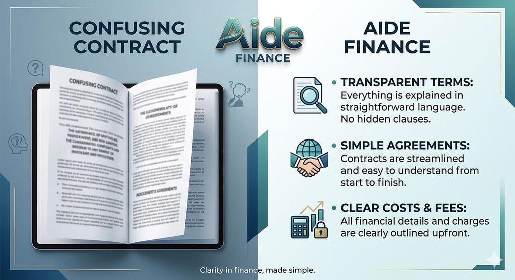aidefinance_'s tweet photo. The age of profitable confusion is ending. 

Hidden fees, jargon, and vague terms quietly drain money from businesses. If you can’t understand it, you can’t negotiate it.

Clarity = knowing what you pay for + having the language to push back.
 
#AideFinance #FinancialClarity https://t.co/yXKfygyihw
