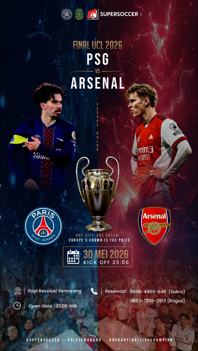Yudacrazyy's tweet photo. Untuk temen-temen yg berada di Semarang dan sekitarnya, silahkan untuk ikut nobar final liga champions bersama komunitas AIS Semarang. Untuk reservasi 50k langsung japri nomer tertera https://t.co/B7AFgMOxyQ