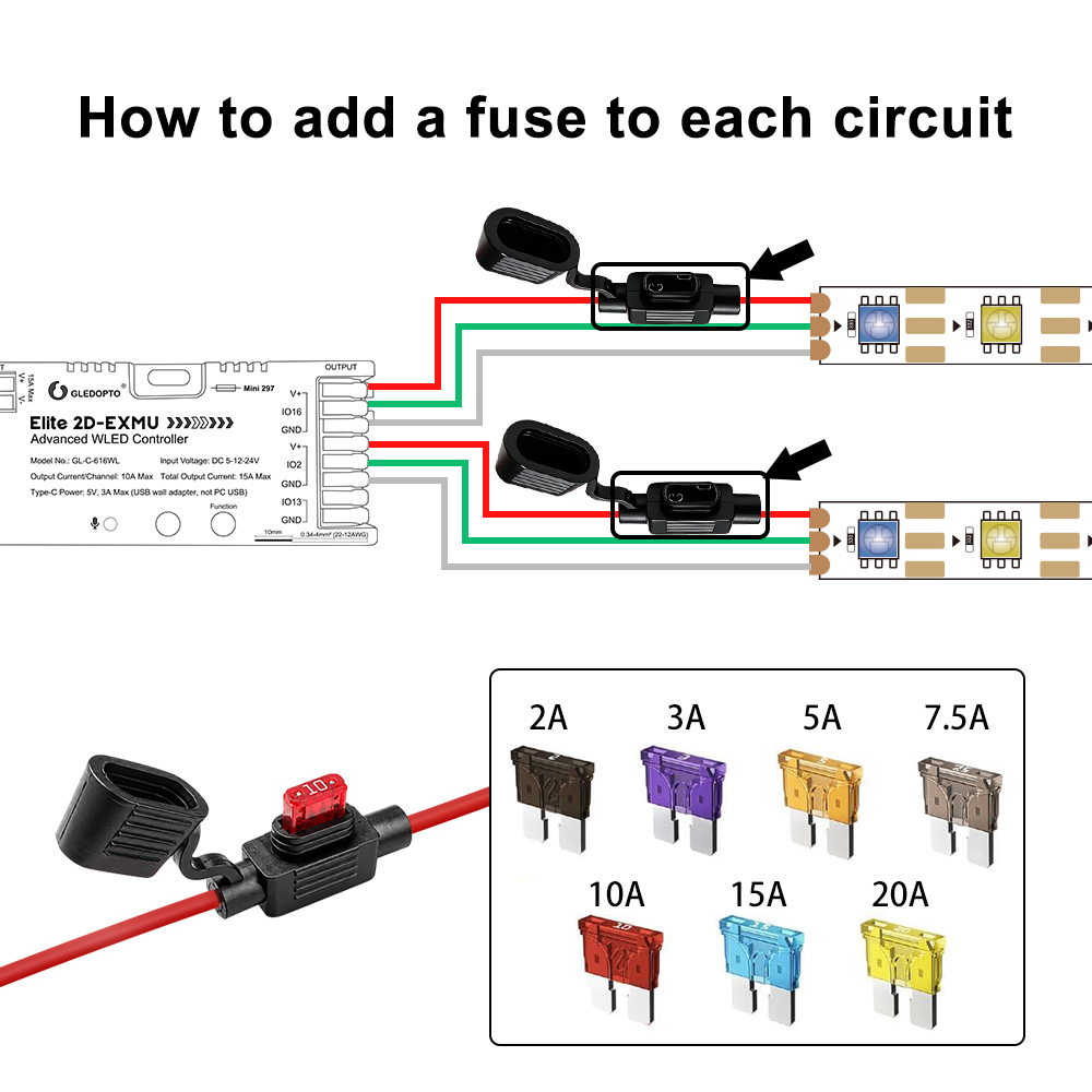 GledoptoLight's tweet photo. How to Add Per-Channel Fuse Protection to Gledopto Controller
#Gledopto #WLED #Fuse #ATMFuse #Circuitprotect https://t.co/Bb4KBbCWWt