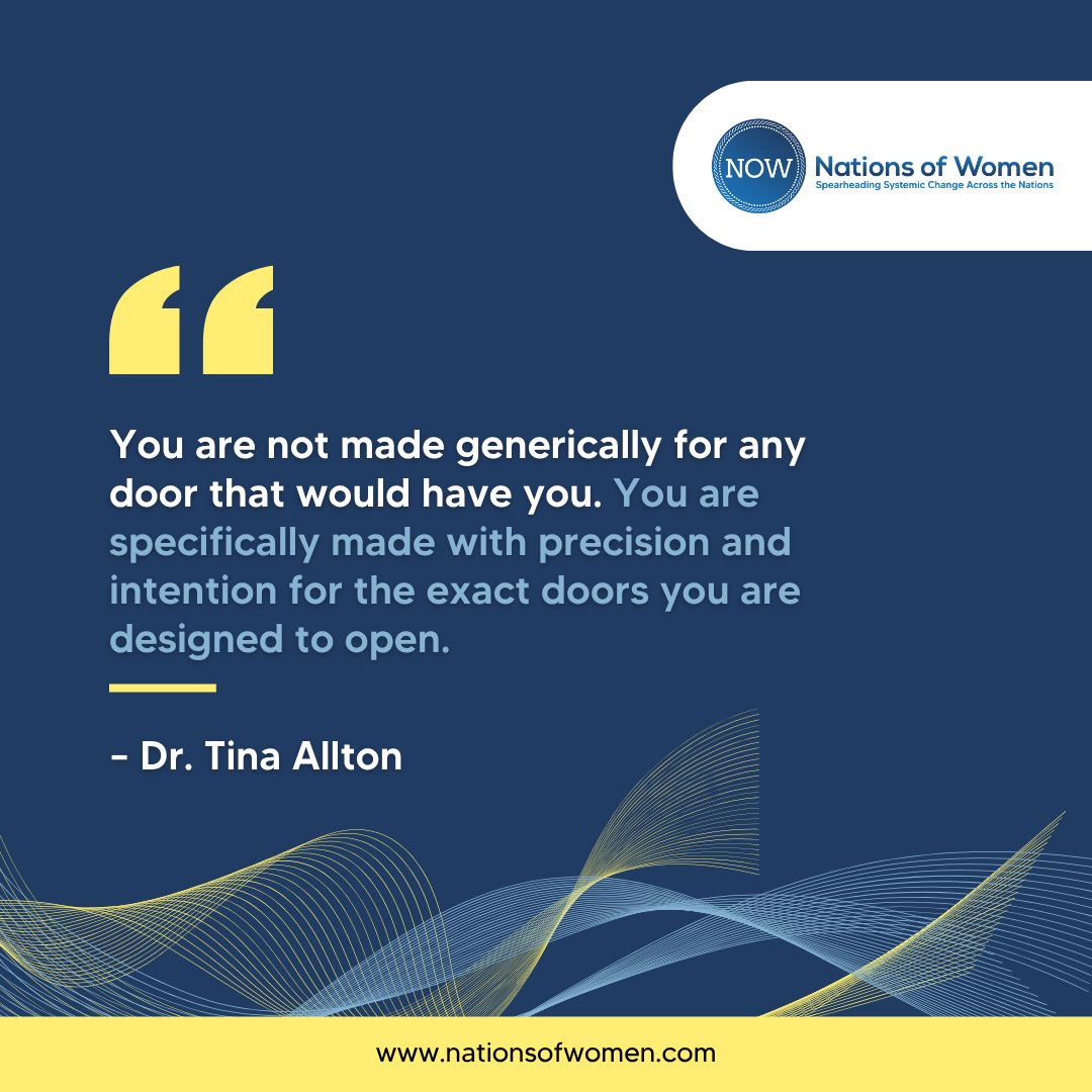 NationsofWomen's tweet photo. Stop trying to fit into spaces never meant for you. Your gifts, your story, your purpose, they were crafted for something specific and extraordinary. Step boldly into the roles only you can fill. 

#NowWoman #Purpose #LeadWithConviction #NationsOfWomen #NOWPodcast https://t.co/XvlSpSA6bf