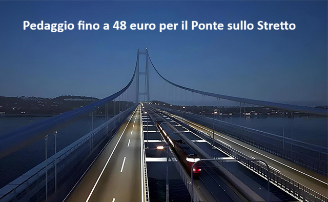 AndreaGiuricin's tweet photo. Il pedaggio del Ponte sullo Stretto non potrà essere di 7-10 euro, come avvisavo da tempo.
L'Autorità di regolazione dei trasporti stima nel PEF (parere ART 39/2026) un pedaggio di 27,43 euro nel 2034 per poi salire fino a 48,71 euro.
Solo per confronto, l'Oresund Bridge che è costato "solo" 4 miliardi di euro (nel 2000) ha un pedaggio di 63 euro.