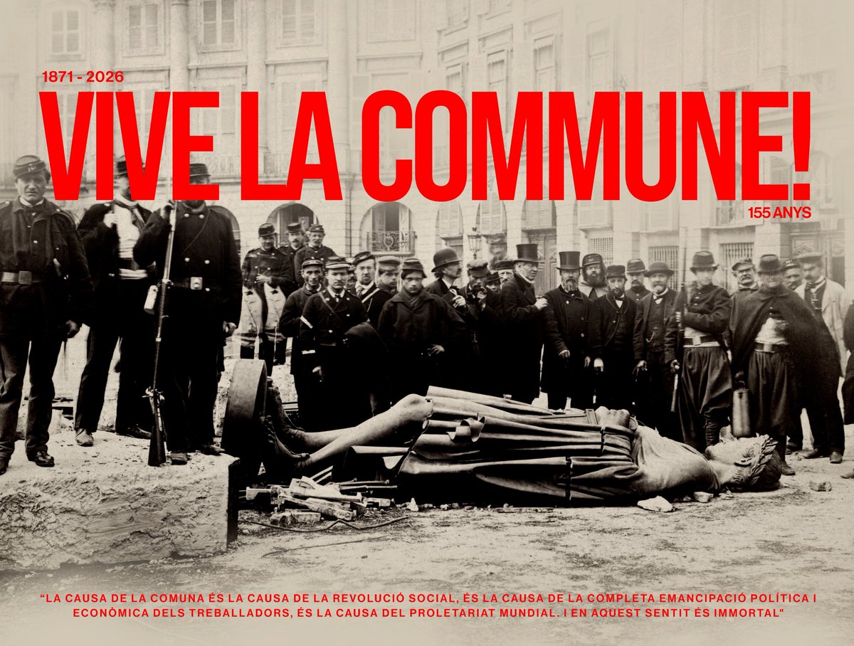 judithgonzrius's tweet photo. 28 de maig de 1871. Avui fa 155 anys, els últims resistents de la Comuna de París van ser derrotats. Honor a la Comuna!

"La causa de la Comuna és la causa de la revolució social […], és la causa del proletariat mundial. I en aquest sentit és immortal". https://t.co/G8ND1bO4dI