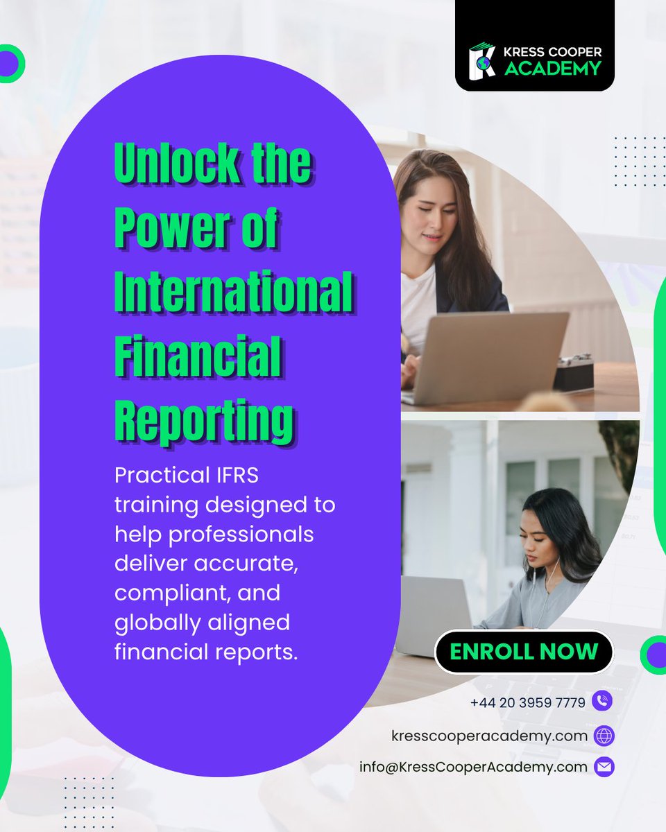 learnuraportal's tweet photo. Master globally recognized IFRS standards through practical online training built for accurate reporting, compliance excellence, and stronger decision-making.
🌐 https://t.co/Fs6l4Gowwv 📞 +44 20 3959 7779 📧 info@KressCooperAcademy.com
#IFRS #IFRSTraining #FinancialReporting https://t.co/LEovmlggEX