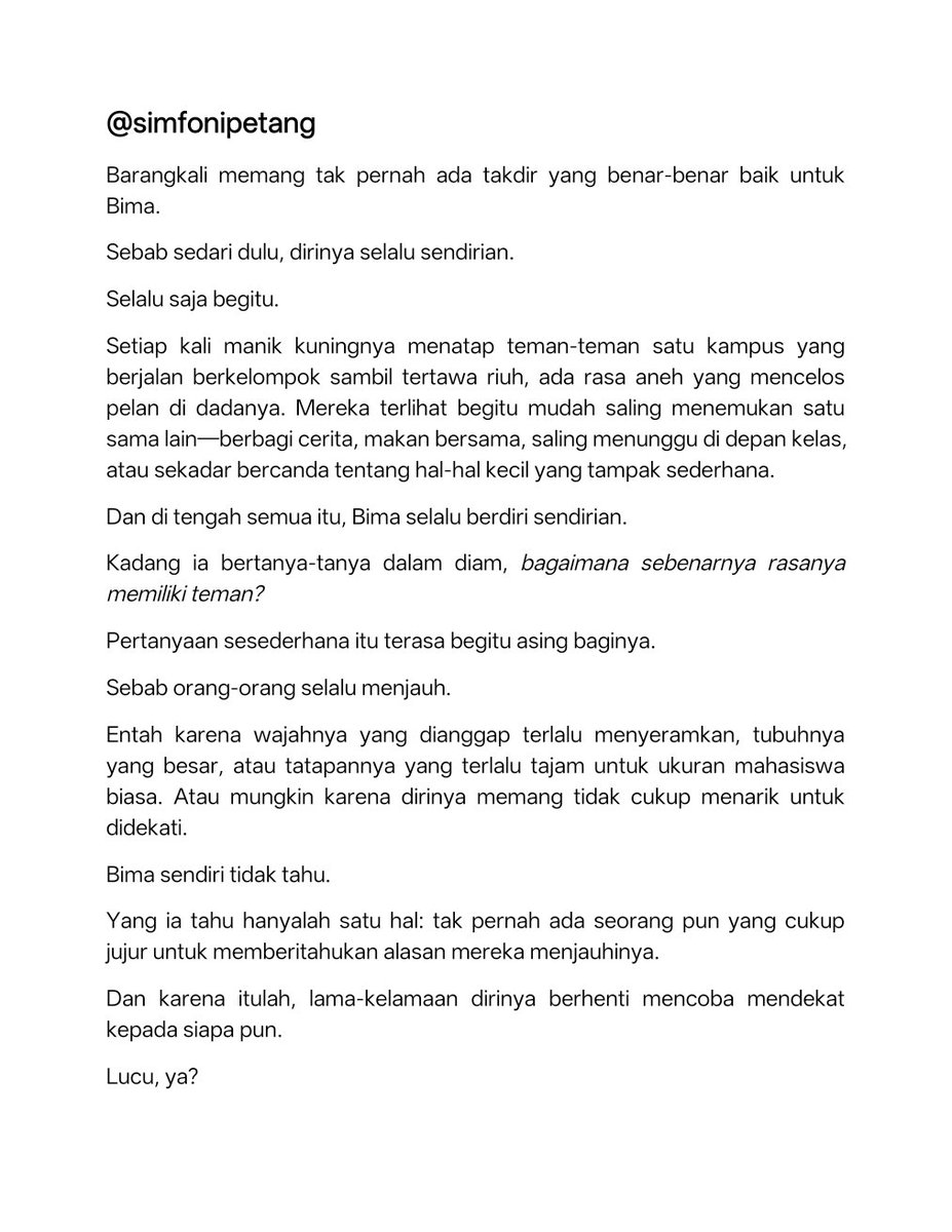 Simfonipetang's tweet photo. ; Terlalu Cinta

— #stormnote 🌪️🎵, slight #sunnote ☀️🎵 lima cuitan narasi
Ditulis oleh @simfonipetang ★

Terima kasih warga FYK atas requestnya. 
Sila baca ini sembari mendengarkan lagu ini: https://t.co/WbGIQV8az7 https://t.co/WYZObYLGQh