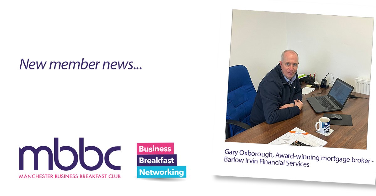 MBBC's tweet photo. We have another brand-new member!

Please give a big warm welcome to Gary at @BarlowIrvinFS.

They advises on both commercial and residential mortgages.

The team also provides comprehensive protection insurance advice alongside their mortgage services.  

Welcome on board Gary! https://t.co/na7dYgOOSO
