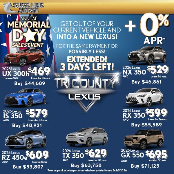 TriCounty_Lexus's tweet photo. 🔗 https://t.co/3iENbSySUS https://t.co/q8BiEvCF5k