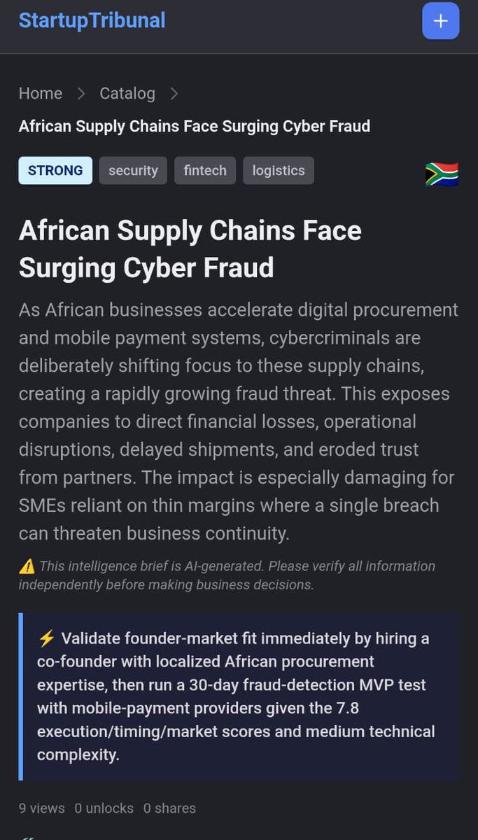 startuptribunal's tweet photo. African Supply Chains Face Surging Cyber Fraud: As African businesses accelerate digital procurement and mobile payment systems, cybercriminals are deliberately shifting focus to these supply chains, creating a rapidly growing fraud threat. This exposes companies to direct https://t.co/0V5jiktnLL