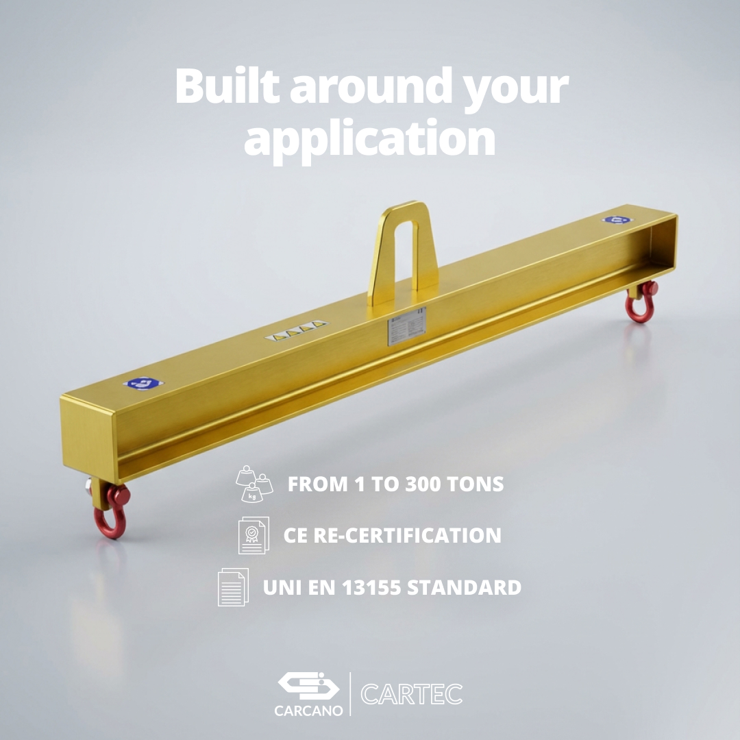 CarcanoStamp's tweet photo. Standard beams don't fit every lift. This one was built for yours. ⚙️

From 1 to 300 tons. CE re-certified. UNI EN 13155. Geometry, anchor points and load path engineered around the actual application - not adapted to it.

DM us your application details. https://t.co/4d22KgSAmu