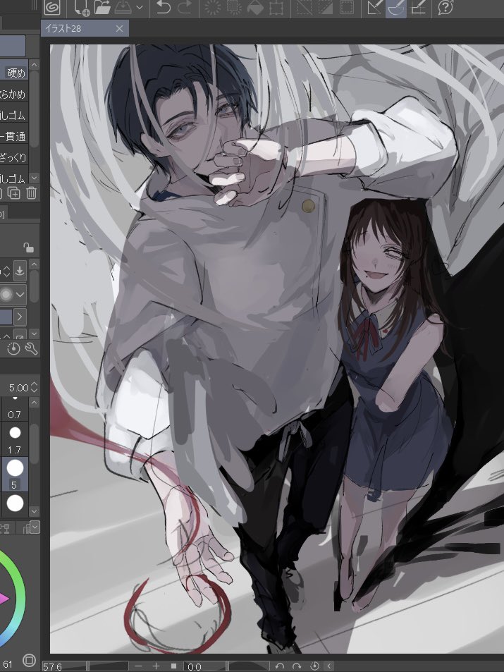 0715_shi_N's tweet photo. 放置してたゆたりかwip https://t.co/Ghn6PJnkWh