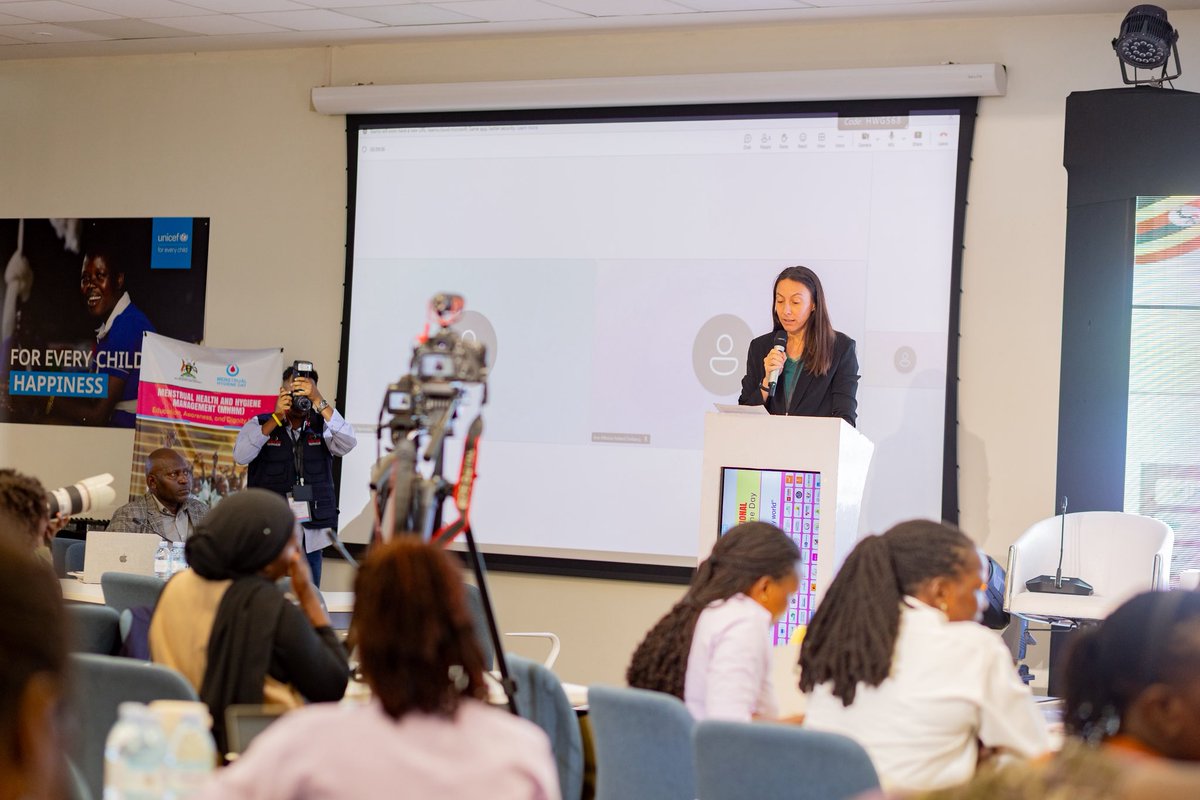 smartgirlsug's tweet photo. Juliet, representing the @EUinUG , emphasized that no girl should miss school, feel ashamed, or be put at risk because of her period. 

She highlighted menstrual health as a matter of dignity, education, and gender equality, and reaffirmed the EU’s commitment—together with partners—to improving WASH facilities, protecting girls from barriers to learning, and ensuring access to health and support services.

She also shared impact under the Gender for Development Uganda programme, including support reaching over 5,000 vulnerable adolescent girls in Northern Uganda with menstrual hygiene materials and cash support to help them stay in school, and nearly 1,800 out-of-school adolescents (more than half girls) supported to return to learning through accelerated education programmes.

Cc @GlobalSpotlight•@Educ_SportsUg• @UNICEFUganda• @EUinUG• @NLinUganda• @KCCAUG• @Mglsd_UG
#MHMDay2026 | #PeriodFriendlyWorld