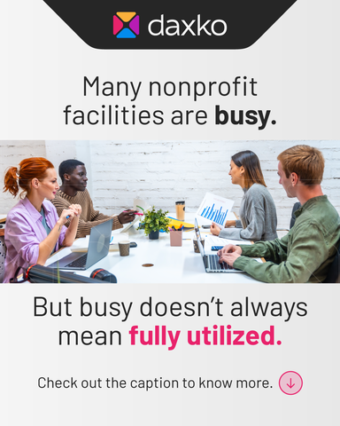 Daxko's tweet photo. Busy doesn't mean fully utilized.

Most nonprofit facilities have empty rooms at peak hours and underused time slots no one can see  because scheduling, registration, and program data live in separate tools.

https://t.co/HEdiaM1fuZ

#NonprofitOperations #YMCA https://t.co/VS4ZZPoWu6