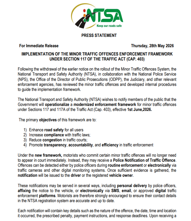 NTSA KENYA tweet media