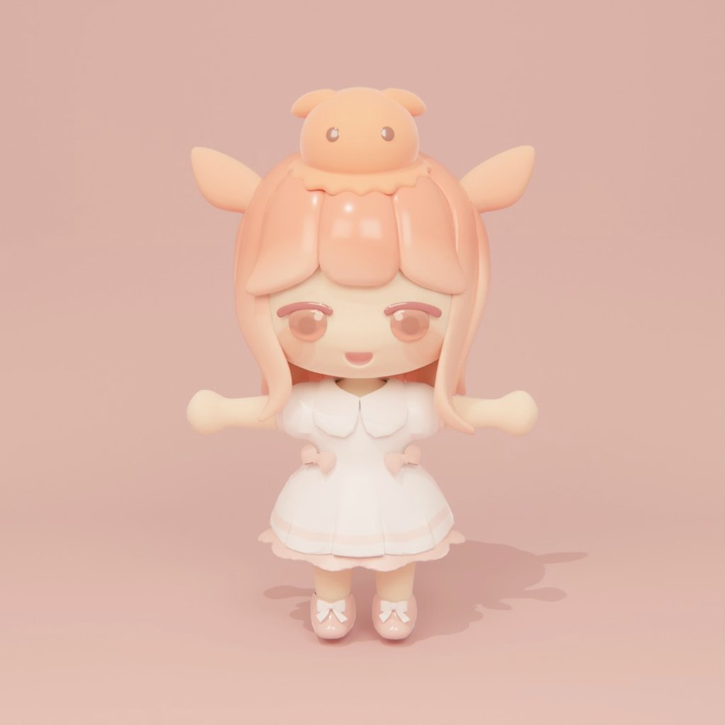 仲良しメンダコちゃん♡ メンダコちゃん #blender #b3d