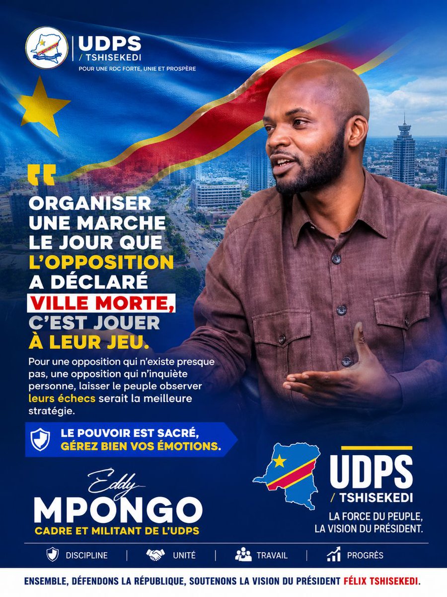 Timotheebab's tweet photo. Organiser une marche le jour que l’opposition a déclaré ville morte, c’est jouer à leur jeu. Pour une opposition qui n’existe presque pas, une opposition qui n'inquiète personne, laisser le peuple observer leurs échecs serait la meilleure stratégie. 
@MpongoEddy60249 https://t.co/WeJRRwMcc8