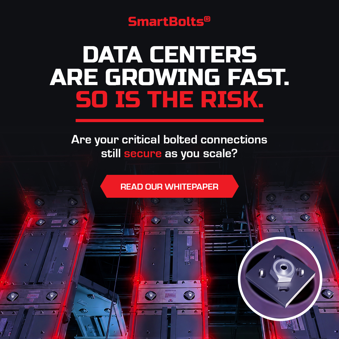 SmartBolts's tweet photo. As AI and cloud workloads grow, so does the risk on critical bolted connections. SmartBolts® provide instant visual confirmation of proper bolt tension. Learn more: https://t.co/fIO7k0kg1r https://t.co/3jK8YqMKQx